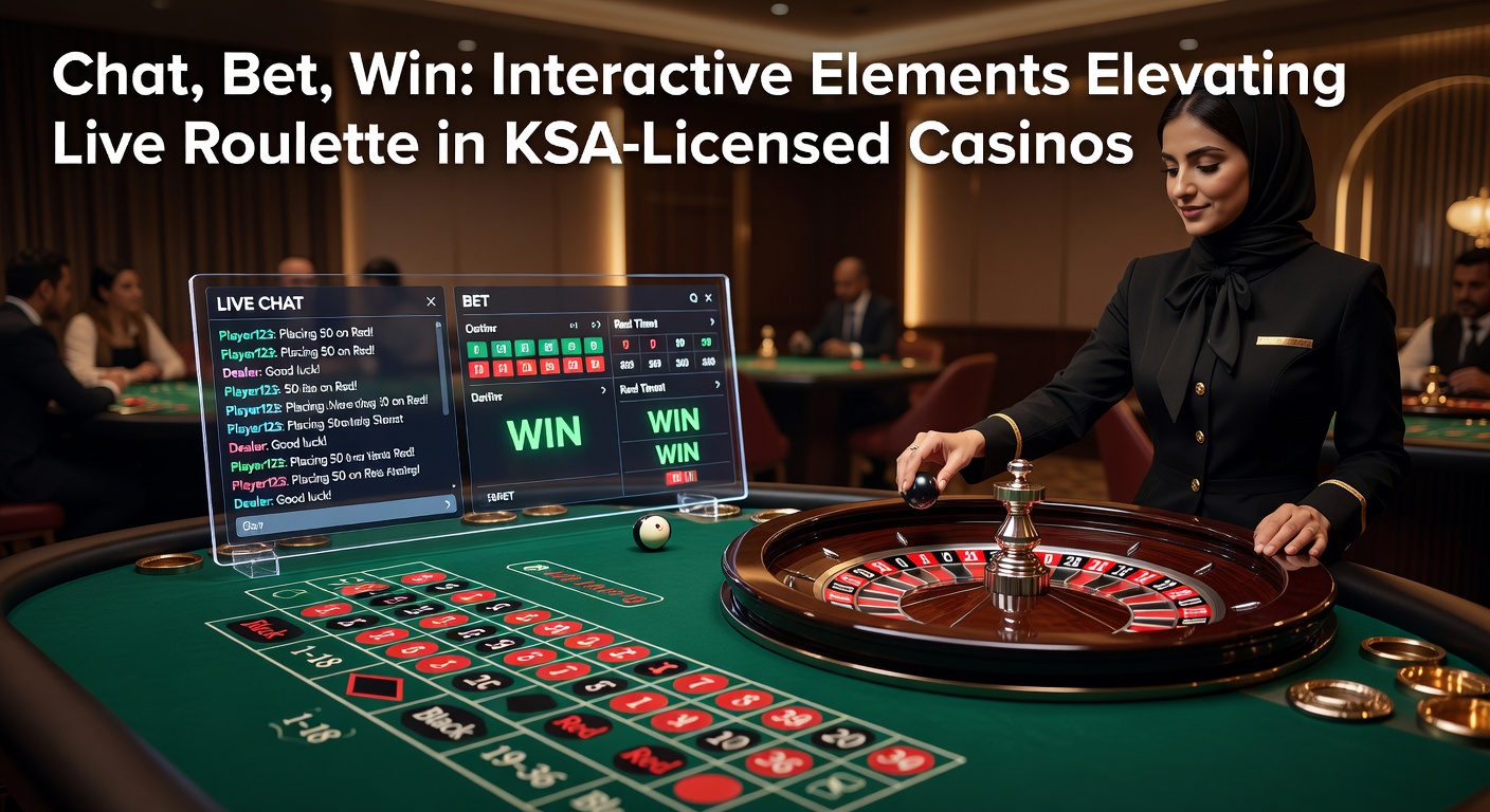 Live roulette tafel met spelers die chatten en wedden via schermen in een KSA-casino setting