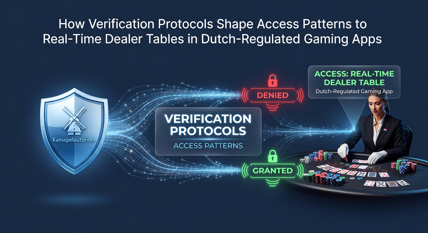 Illustratie van verificatieprocessen bij real-time dealer tafels in Nederlandse online casino apps