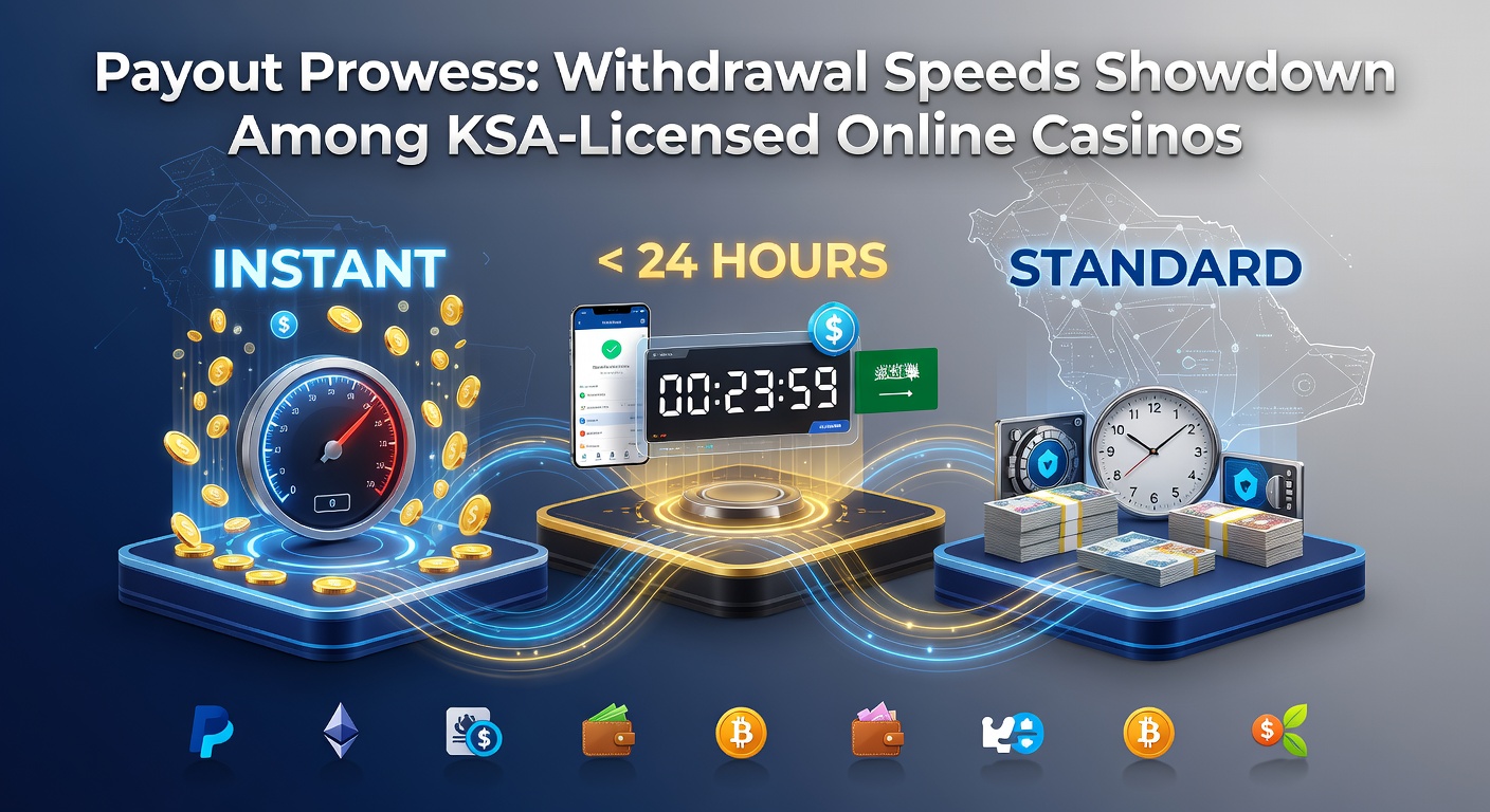 Grafiek met uitbetalingstijden van verschillende KSA-casino's, rood en blauw gemarkeerd voor snelle en langzame opties