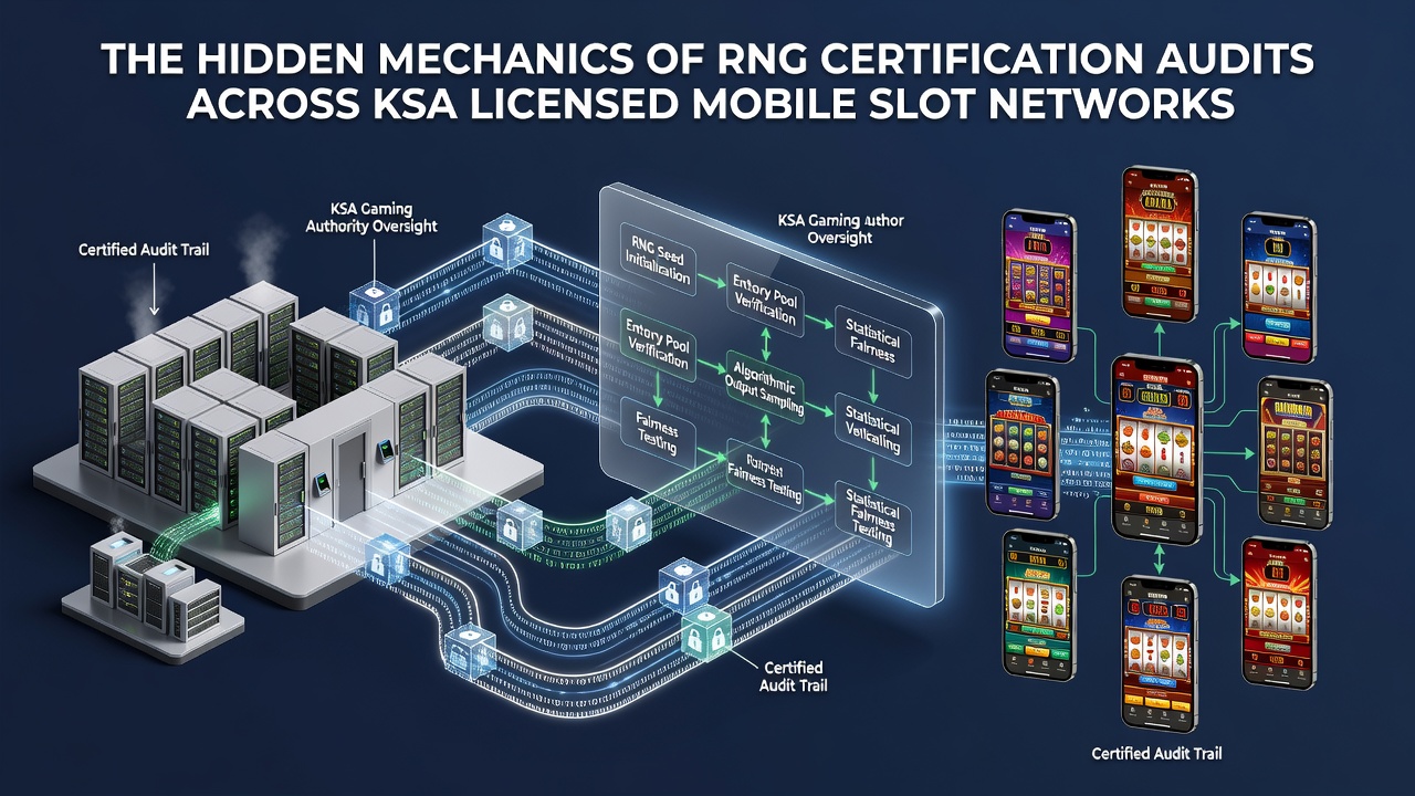 Diagram van certificeringsworkflow voor KSA mobiele slots