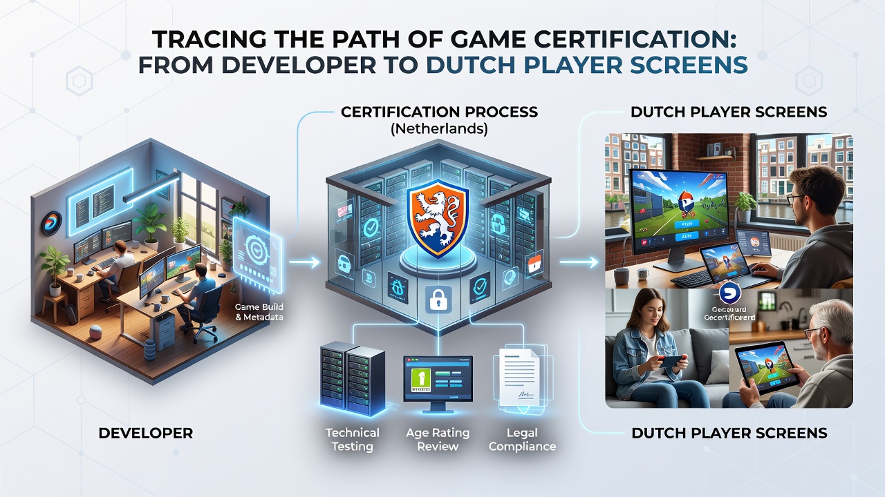 Diagram van KSA-beoordeling en implementatie bij Nederlandse online casino's
